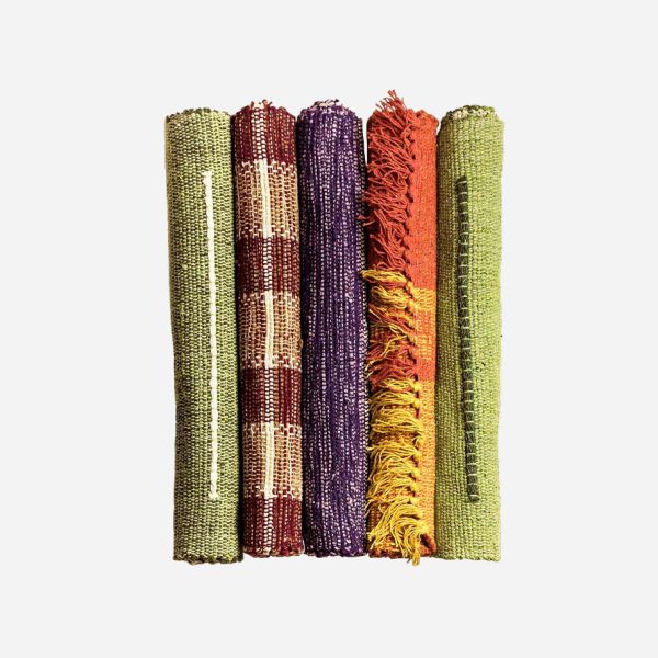 The multicolored cotton rug