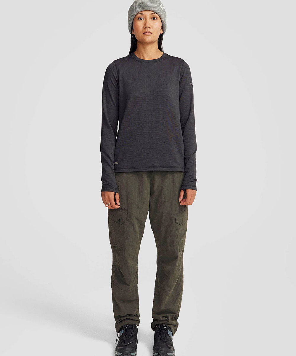 Women's Seeker Fleece Long Sleeve Top - Black Stingray - Image 2