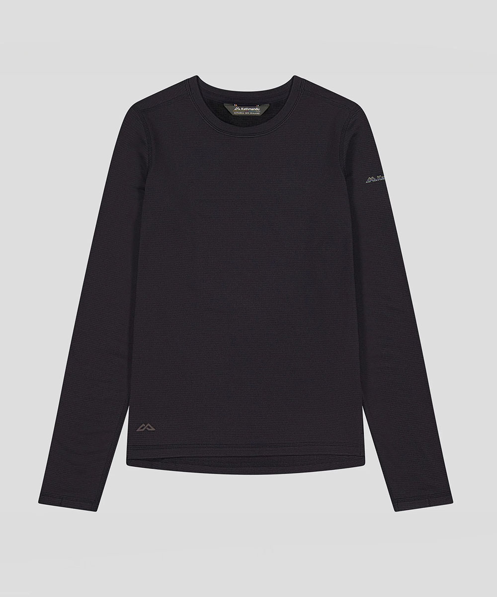 Women's Seeker Fleece Long Sleeve Top - Black Stingray - Image 4