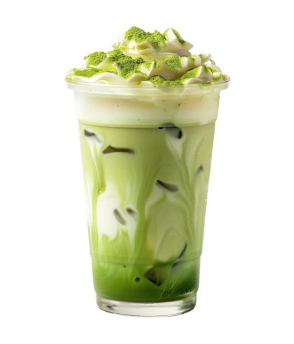 Creamy Iced Matcha Latte with Milk