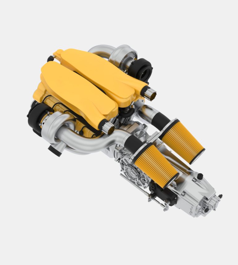 Supercar engine isolated